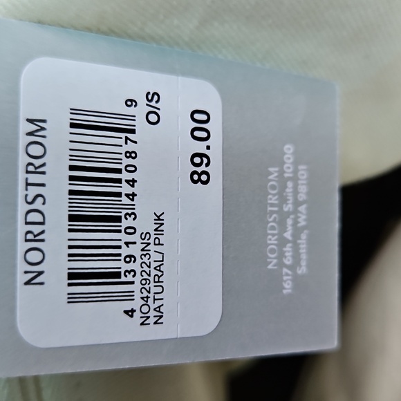 Nordstrom Pink and Cream Woven Tote - Picture 8 of 10